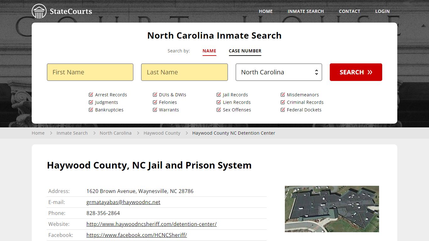 Haywood County NC Detention Center Inmate Records Search, North ...